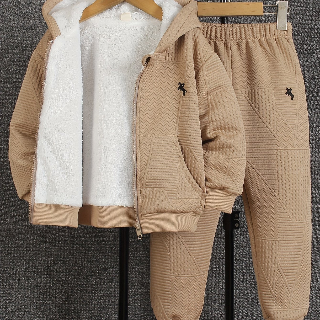 Boys' Winter 2-Piece Set Polyester Elastane Long Sleeve Pants Casual
