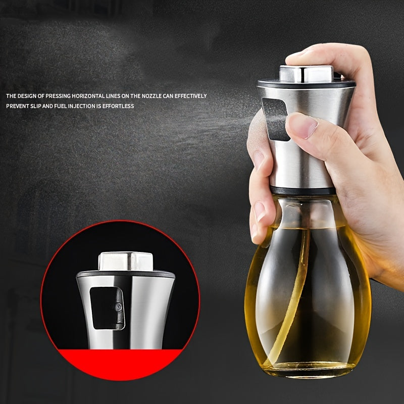 Stainless Steel Oil Sprayer Bottle 200ml Cooking Spray for Kitchen Air Fryer