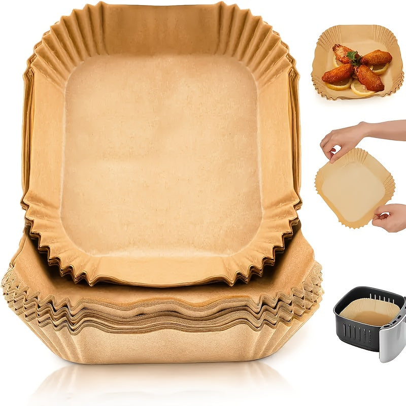 Антипригарные пергаментные бумажные подложки для аэрогриля с рифлеными краями, одноразовые противни для выпечки