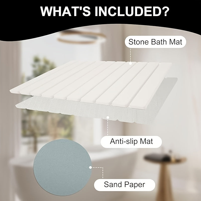 Diatomaceous Earth Dish Drying Mat 60x40cm Absorbent Non-Slip Kitchen Bathroom