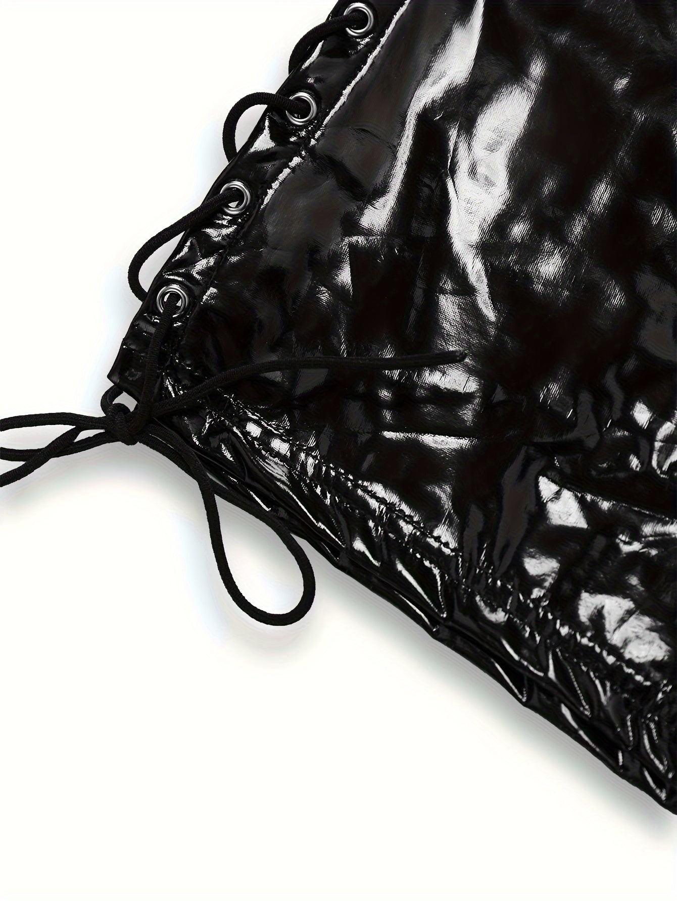 Women's Lace-Up PU Shorts and Lingerie for Cosplay