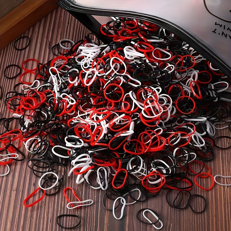 1000 шт. одноразовых резинок цветной серии для девочек для повседневной укладки волос