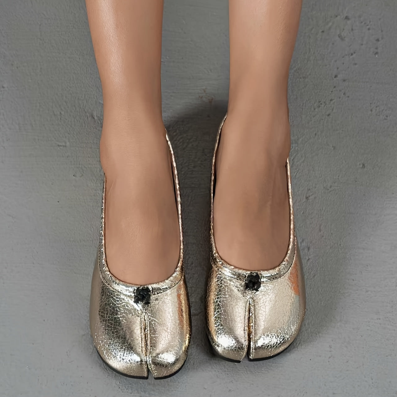 Bailarinas de suela suave para mujer, antideslizantes, con punta dividida, zapatos cómodos