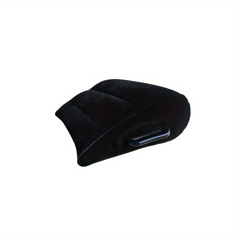 Inflatable Love Pillow for Couples Black Polyester Sturdy Lightweight Romantic