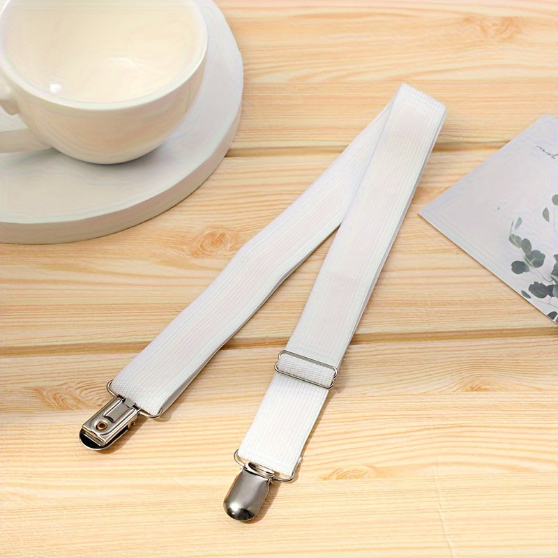 Black Multi-Functional Bed Sheet Holder with Dual Clips, Adjustable Grip