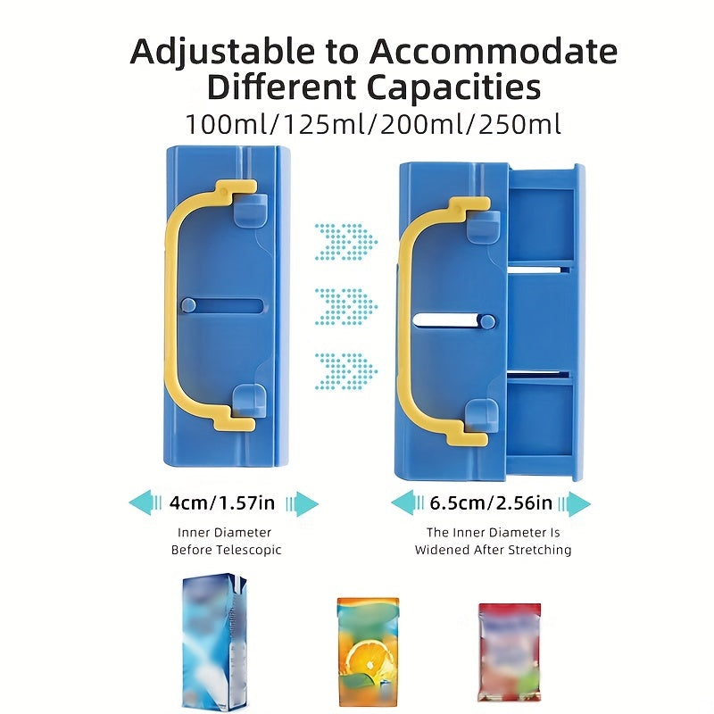 Toddler Drink Holder for Juice Boxes and Bags Adjustable Milk Carton Cup Organizer