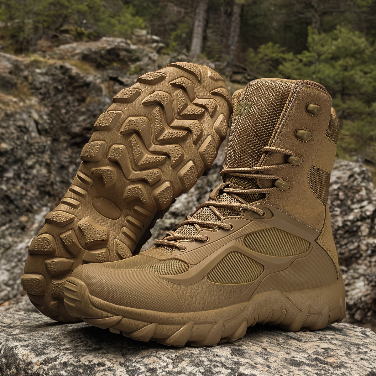 Men's Hiking Boots Short Waterproof Breathable Shock-Absorbing Outdoor Casual