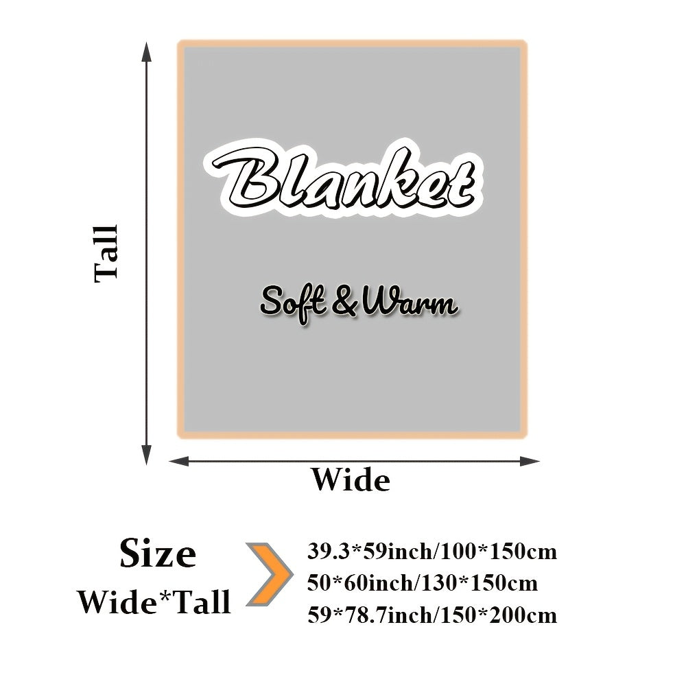 Glow-in-the-Dark Cat Design Cozy Blanket Soft Throw for Sofa Bed Car Office 127cmx60cm