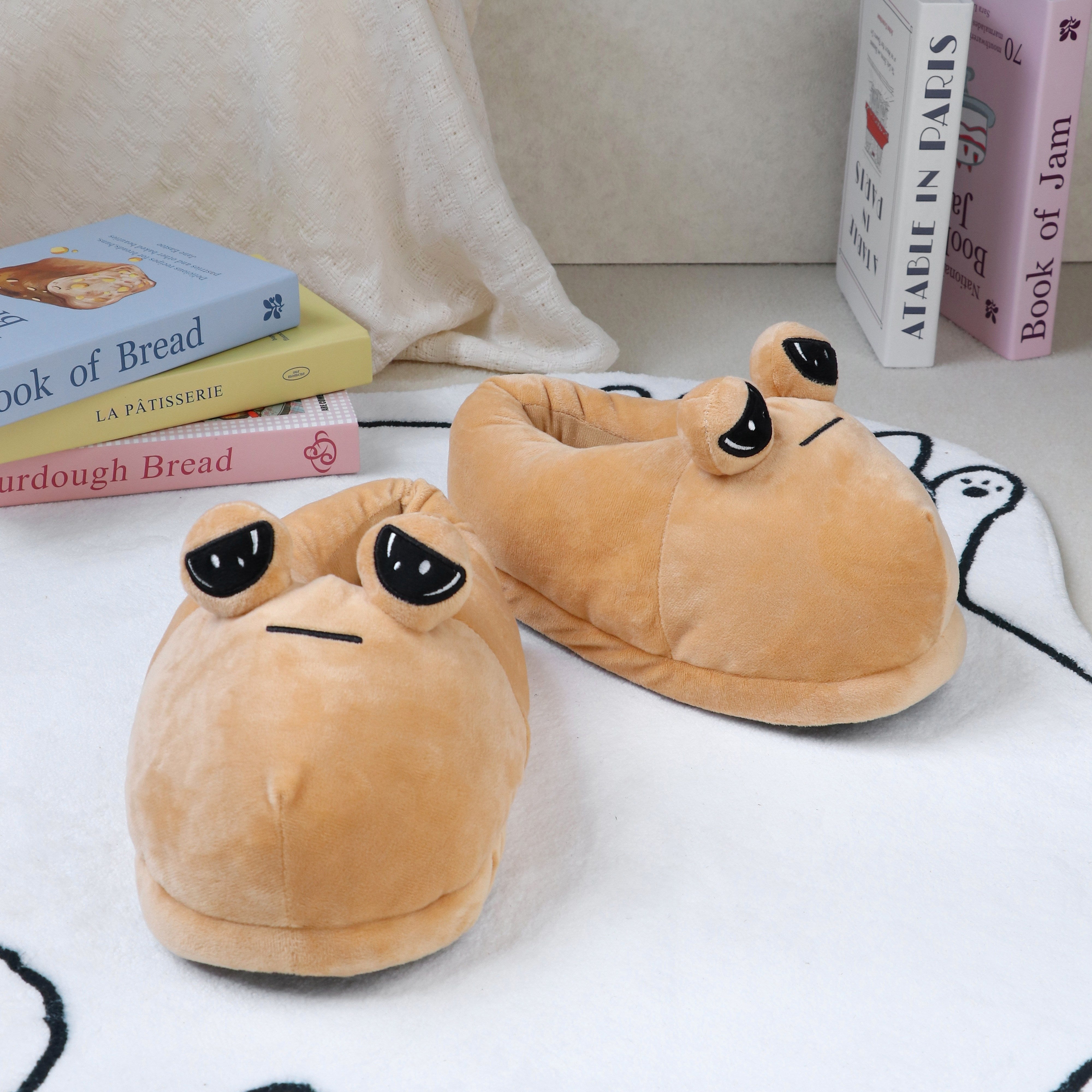Girls Plush Lined Cute Frog Slippers Indoor Indoor Slippers
