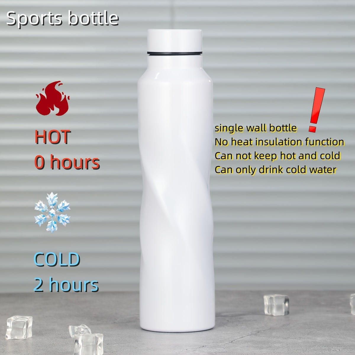 1000ML Stainless Steel Water Bottle Large Capacity Sports Flask Lightweight PVC Free
