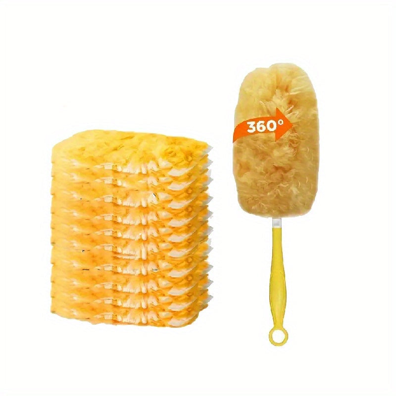 Ko'p maqsadli chang tozalash cho'tkasi - Uy va avtomobil tozalash uchun mos, yumshoq mikrofiber boshli | Batareyalar kerak emas, kranlar, ish stollari, pol va boshqalar uchun ajoyib