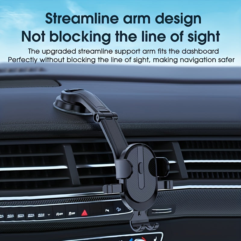 Soporte universal para teléfono de coche, soporte de gravedad para tablero, soporte ajustable de 360 grados