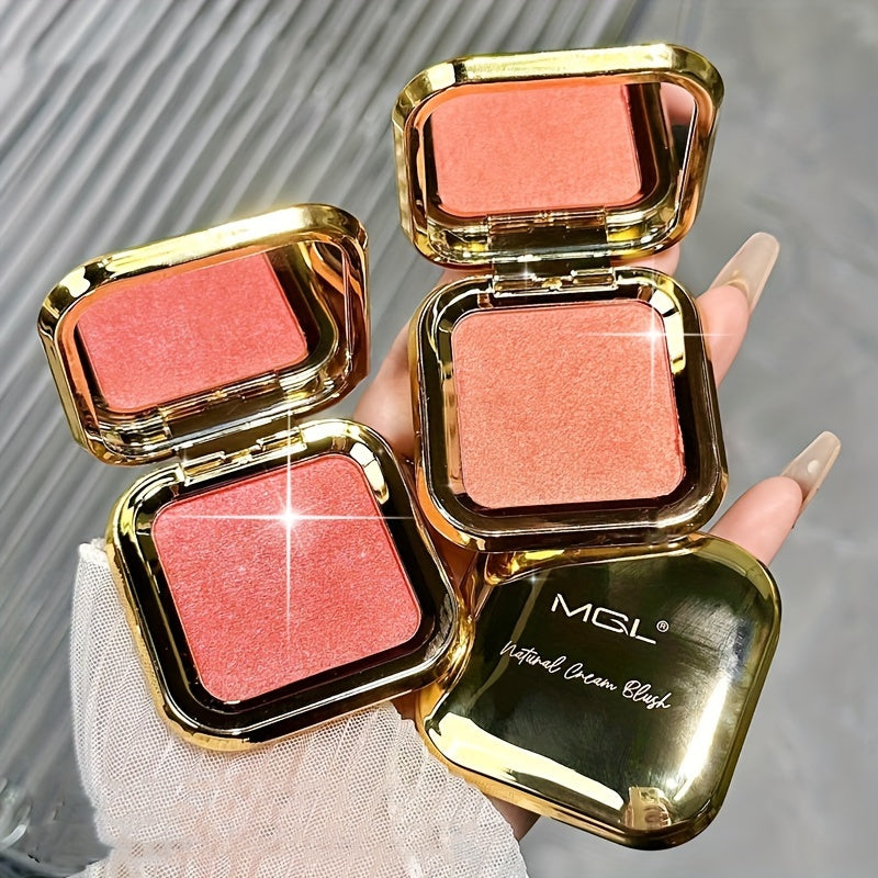 Mujeres rubor en crema en polvo mate con purpurina duradera resistente al agua color durazno rosa púrpura