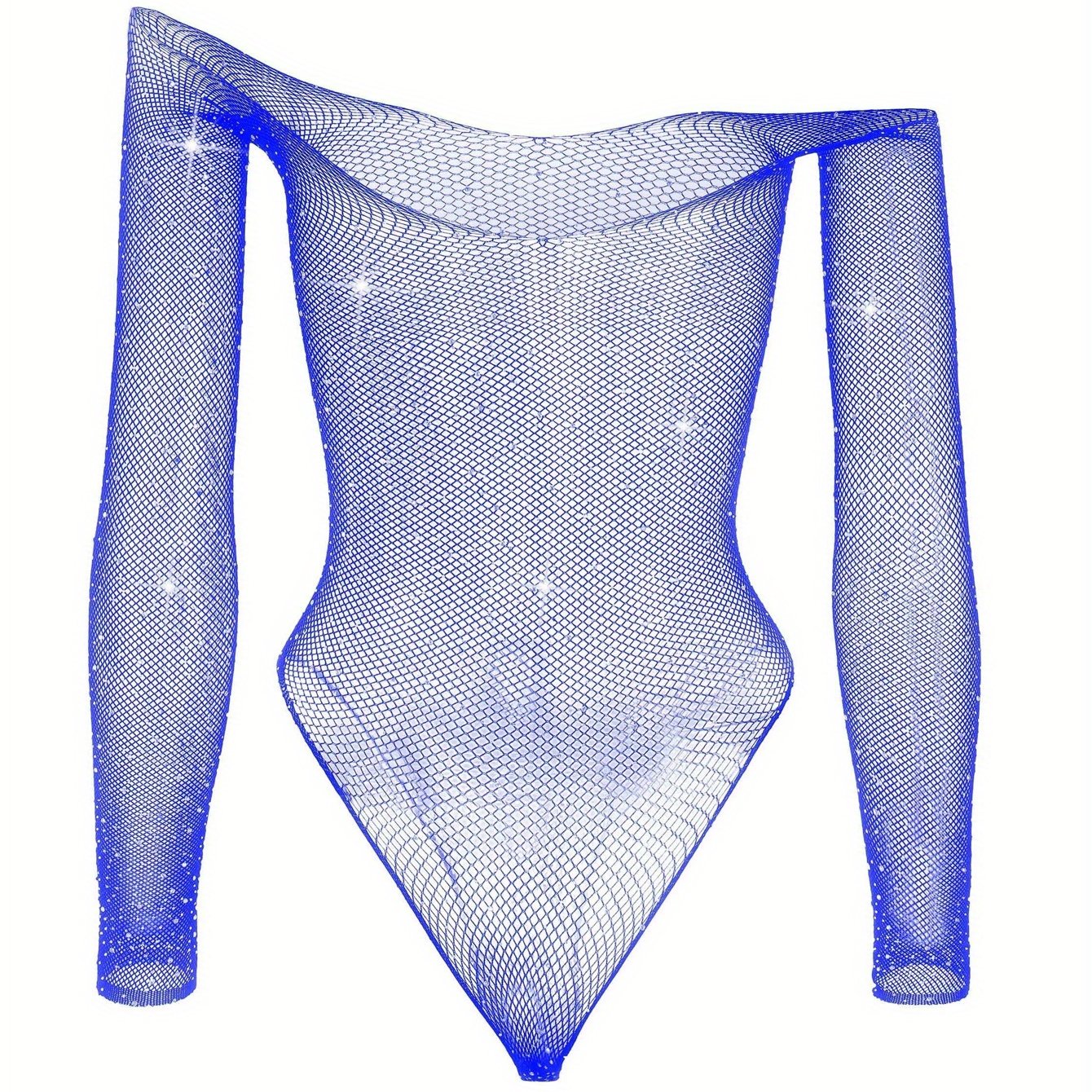 Ayollar uchun rhinestone bodysuit, ichki kiyim yoki ichki shimlarsiz, zamonaviy charm dizayni bilan.