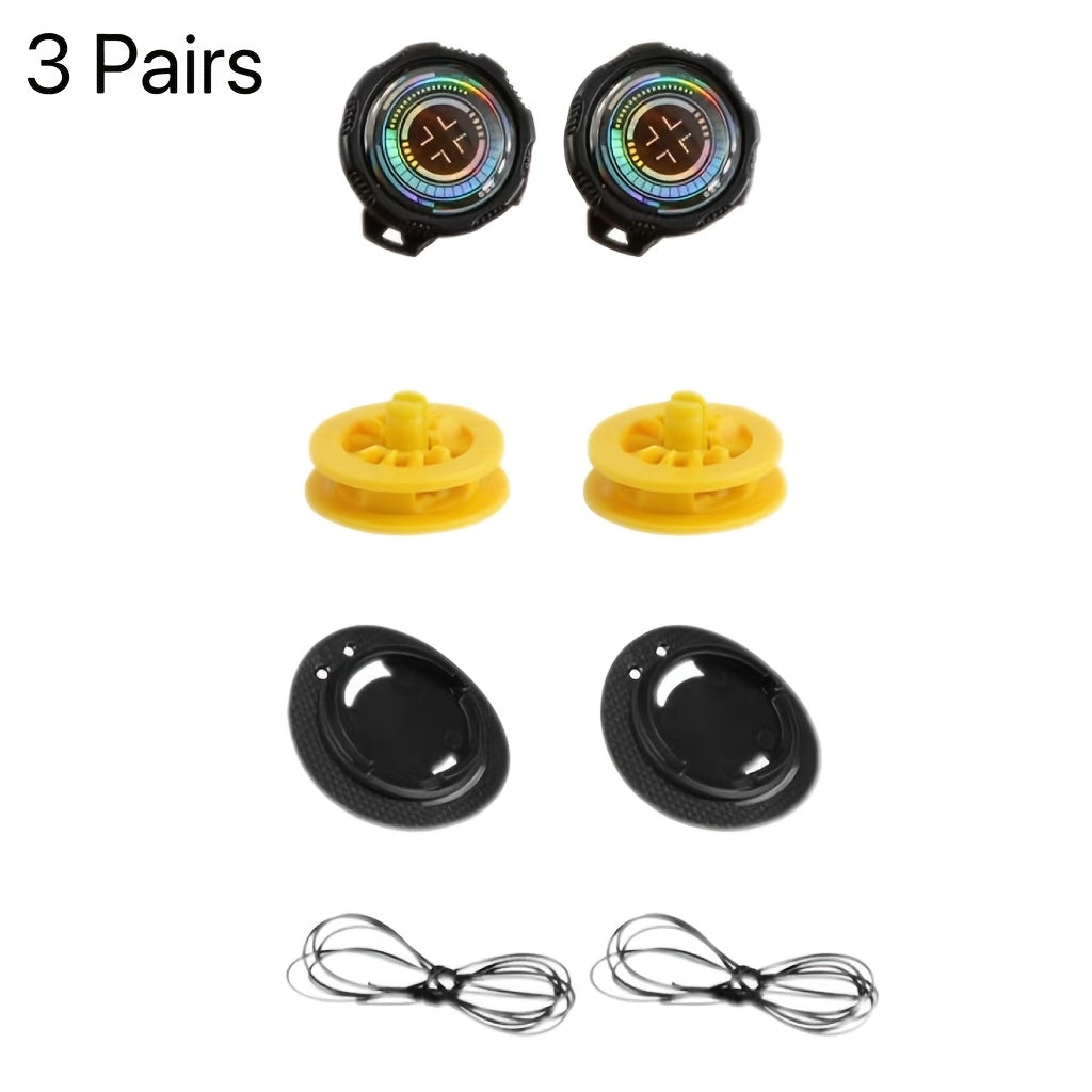 3 Pairs No-Tie Shoelaces Rotating Knob Casual Plastic Easy Fastening