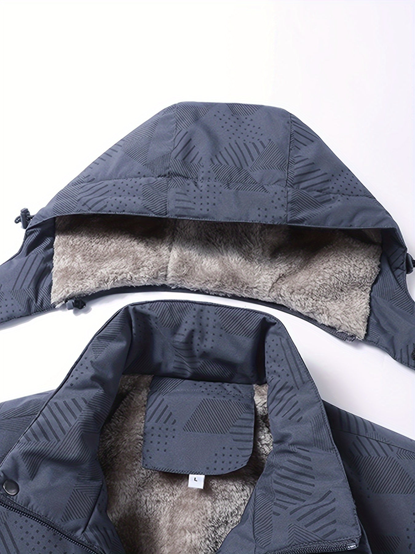 Men's Fleece Jacket Hooded with Pockets for Outdoor and Casual Wear