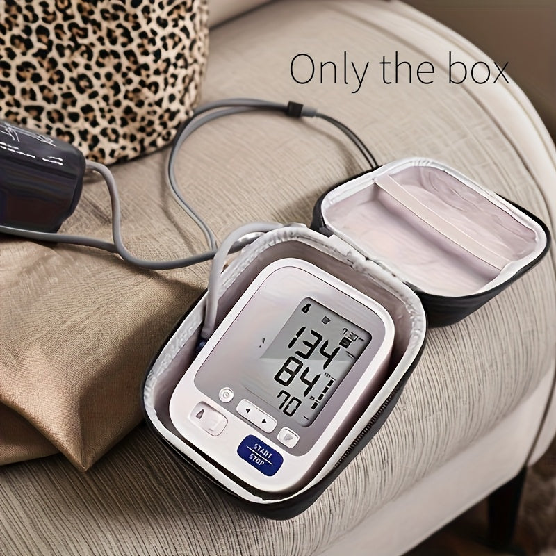 Portable Blood Pressure Monitor Case with Strap Black Grey Organizing Cuffs and Digital Devices