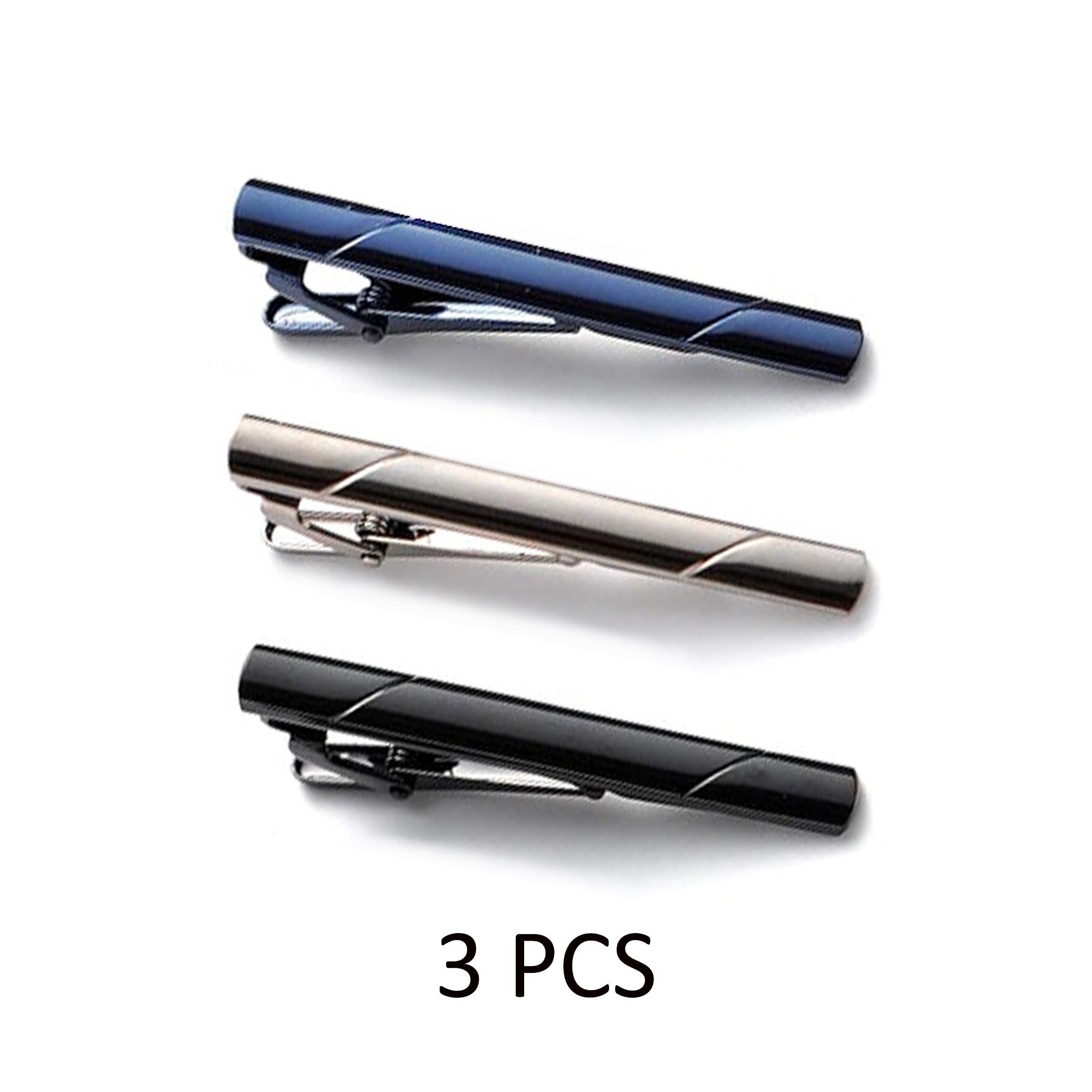 Набор из 3/6 серебряных зажимов для галстука для мужчин, свадебные деловые аксессуары