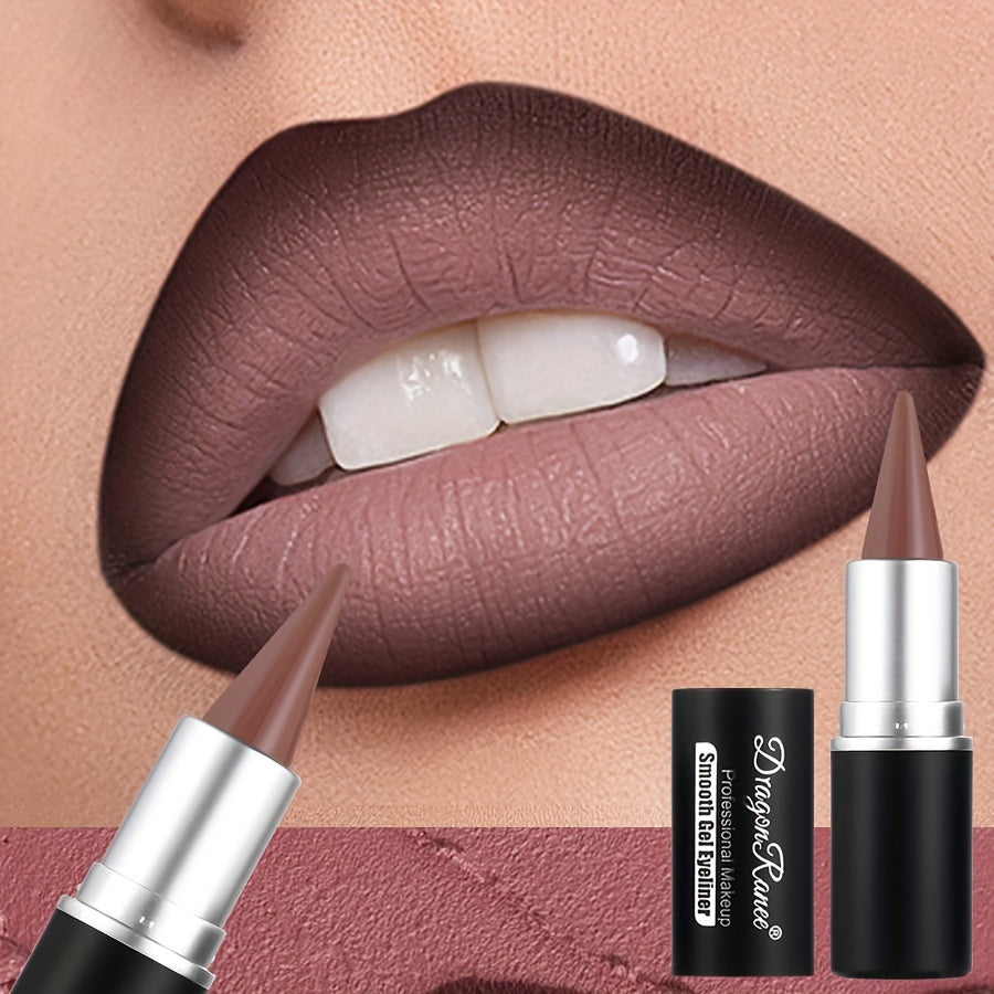 Women's 12-Shade Matte Lipstick and Eyeliner Set Long-Lasting Smudge-Proof
