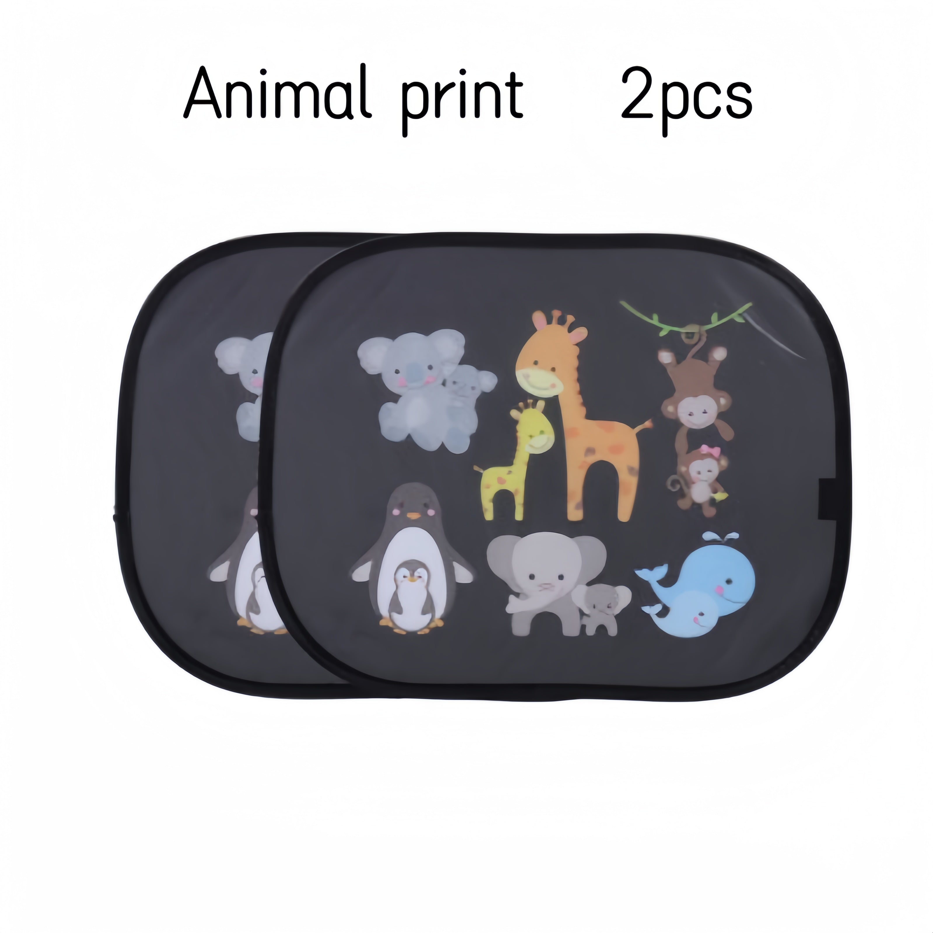 2 dona Avtomobil quyosh oynasi soyabonlari multfilm bosimi UV himoyasi quyosh niqobi