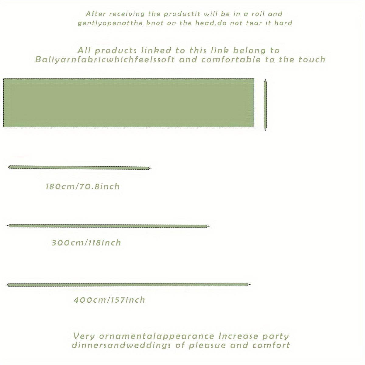 Wrinkled Cheesecloth Table Runner Bohemian Chic Wedding Party Decor