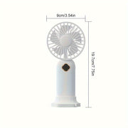 Portable Table Fan with USB Charging, Phone Holder, Quiet Operation, 3 Speeds