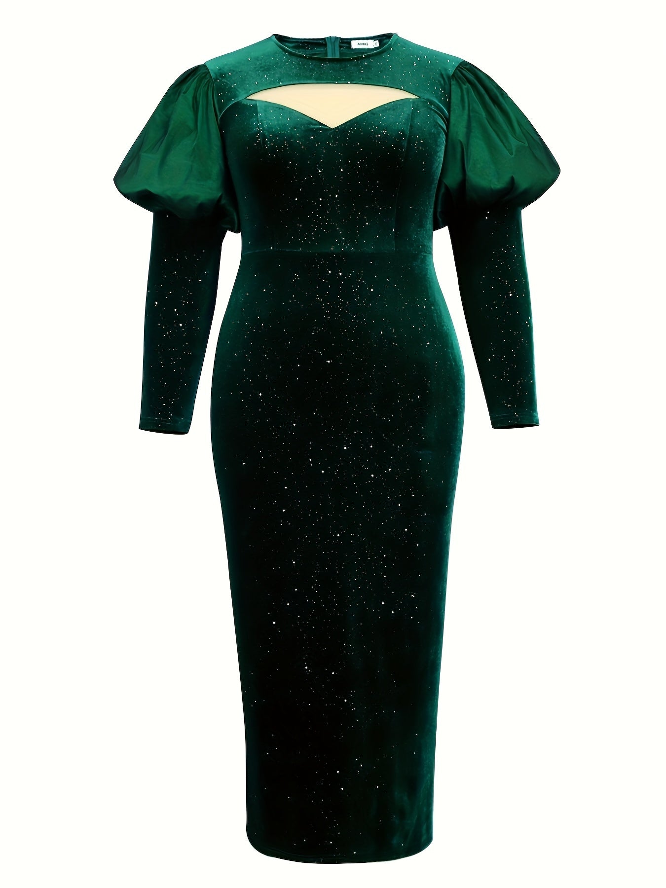 Women's Party Dress Polyester Knit Mid-Length Flared Sleeve Solid Color