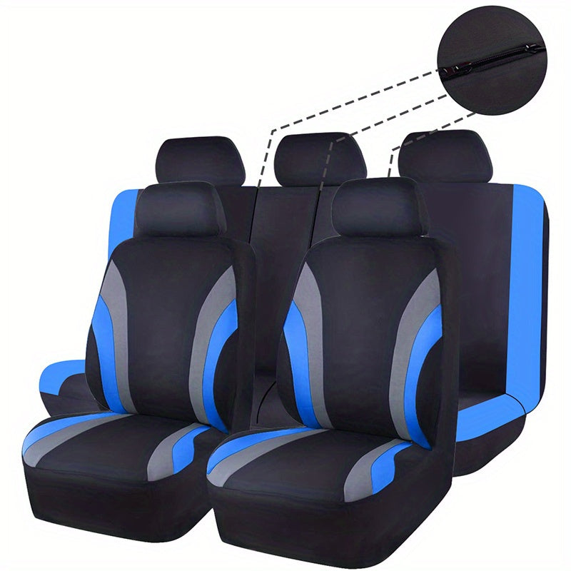Набор чехлов для автомобильных сидений для женщин, 9 шт., универсальный, с застёжками-молниями, поролон, интерьер автомобиля