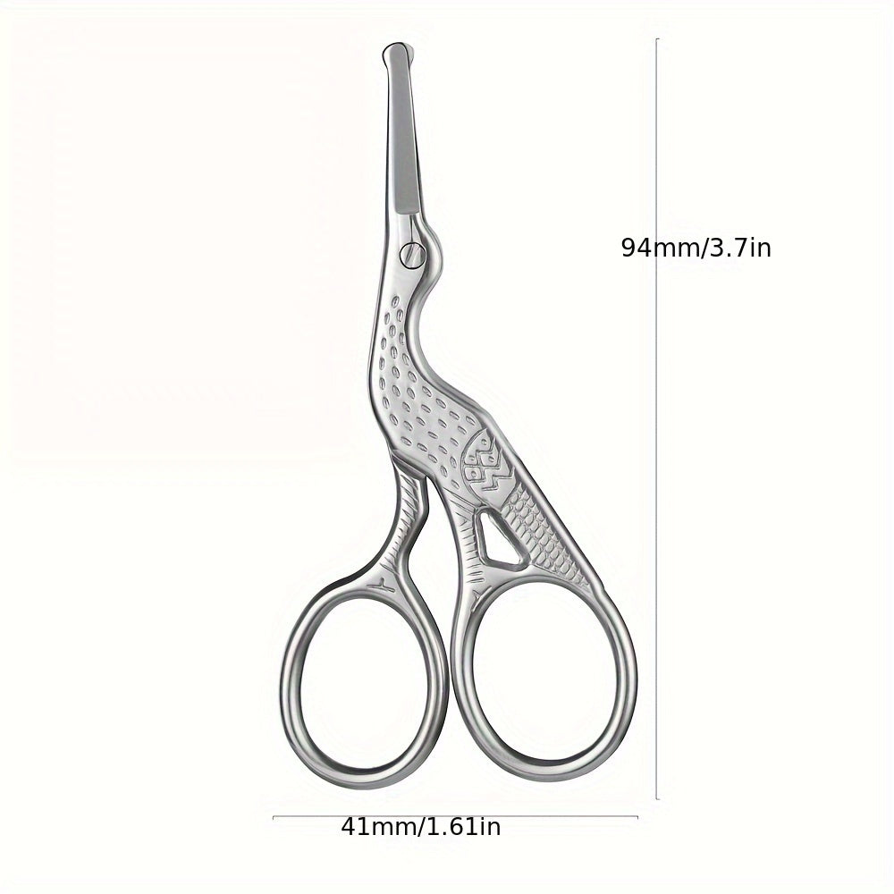 Unisex Stainless Steel Precision Nose Hair Scissors with Safety Tip