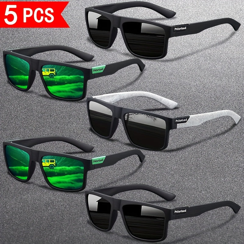 Square Fashion Glasses for Men and Women Polycarbonate Frame Decorated Mirror Polarized Photo Prop