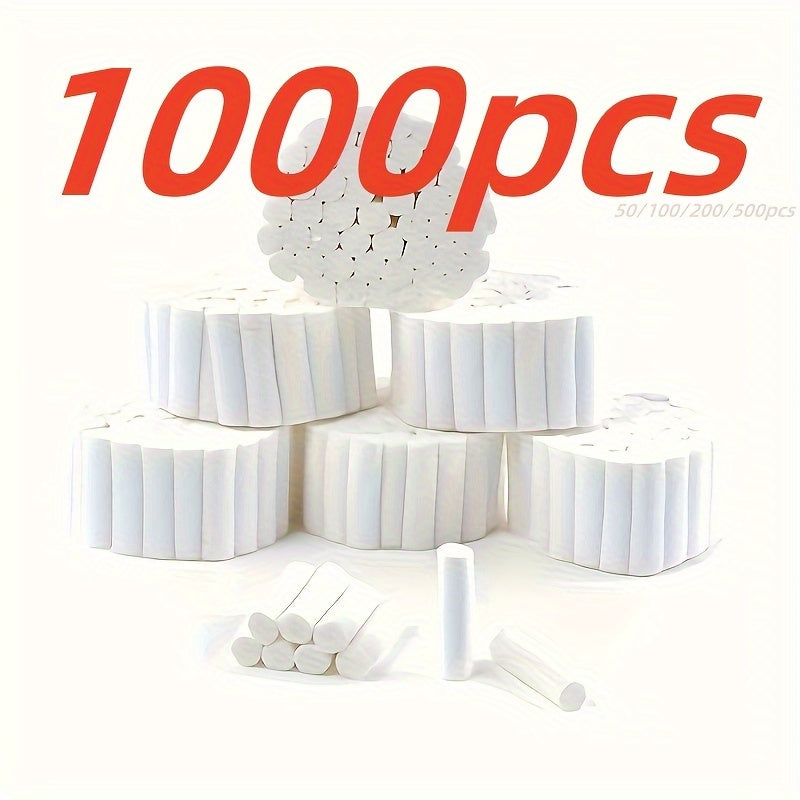 Rollos de algodón desechables para dentadura 1000/200/100/50 piezas Absorbentes para boca y nariz