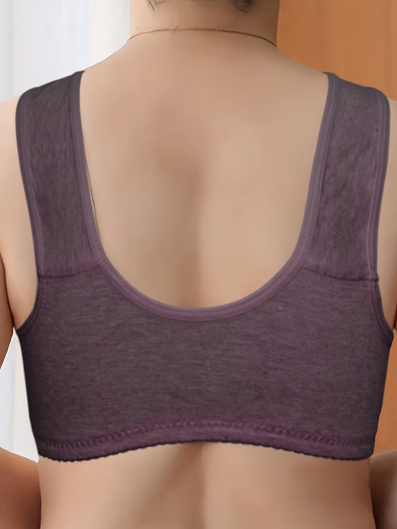 Women's Plus Size Floral Print Wireless Bralette with Buttons 4 Pack