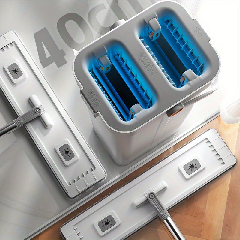 Qattiq xizmat qiladigan mop va kashlak to'plami, siqish tutqich va suv chiqarish leveri bilan