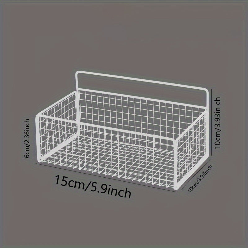 Metal Wire Basket for Kitchen Storage 31cm x 12cm x 8cm Black