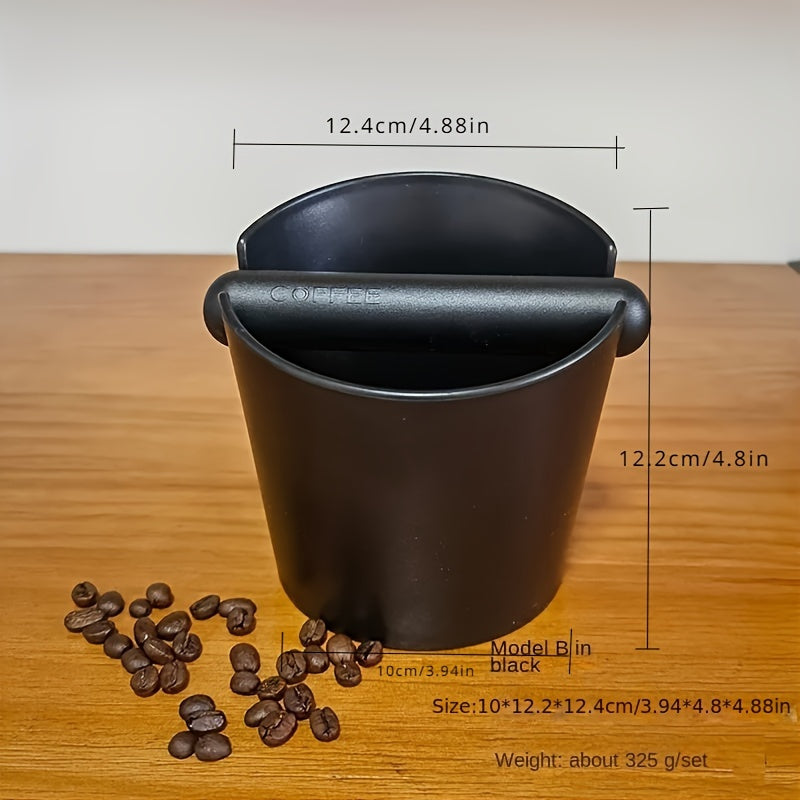 2pcs Espresso Knock Box Set Shock-Absorbent Anti-Slip Coffee Grind Dump Bin