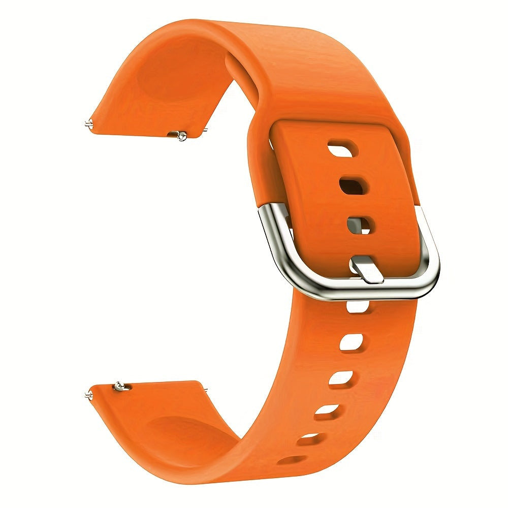 20/22mm Silicone Smartwatch Band with Quick Release Buckle for Samsung Galaxy and More Colorful Replacement Strap