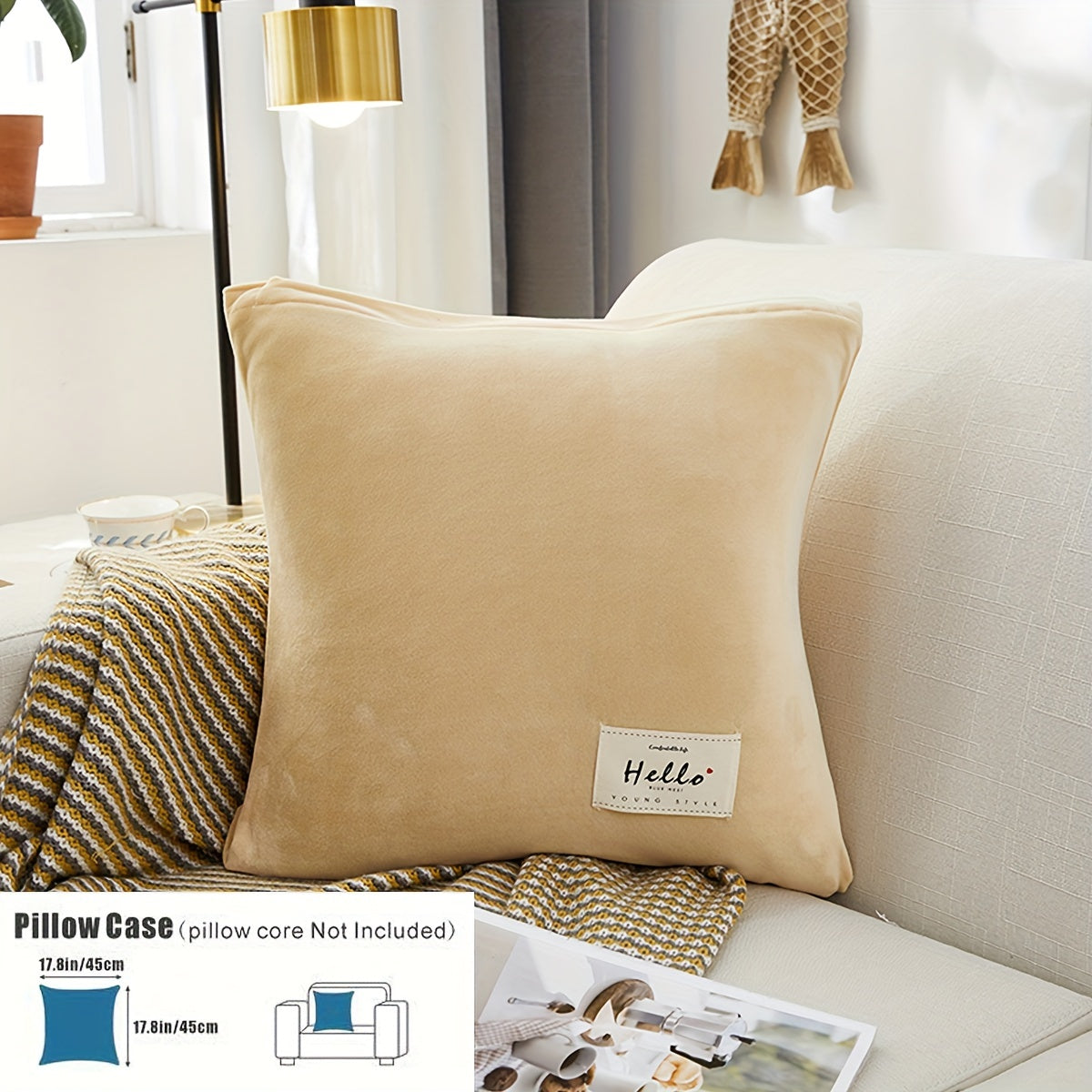 Velvet divan qopqog'i qishda issiqlik, changga chidamli, elastik, to'liq qamrov, sirpanishga qarshi, mushuk chizishiga chidamli