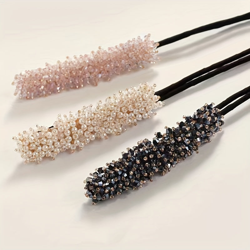 Elastic Crystal Hair Tie for Women Sparkling Rhinestone Decorative Hair Loop Stylish Hair Accessory