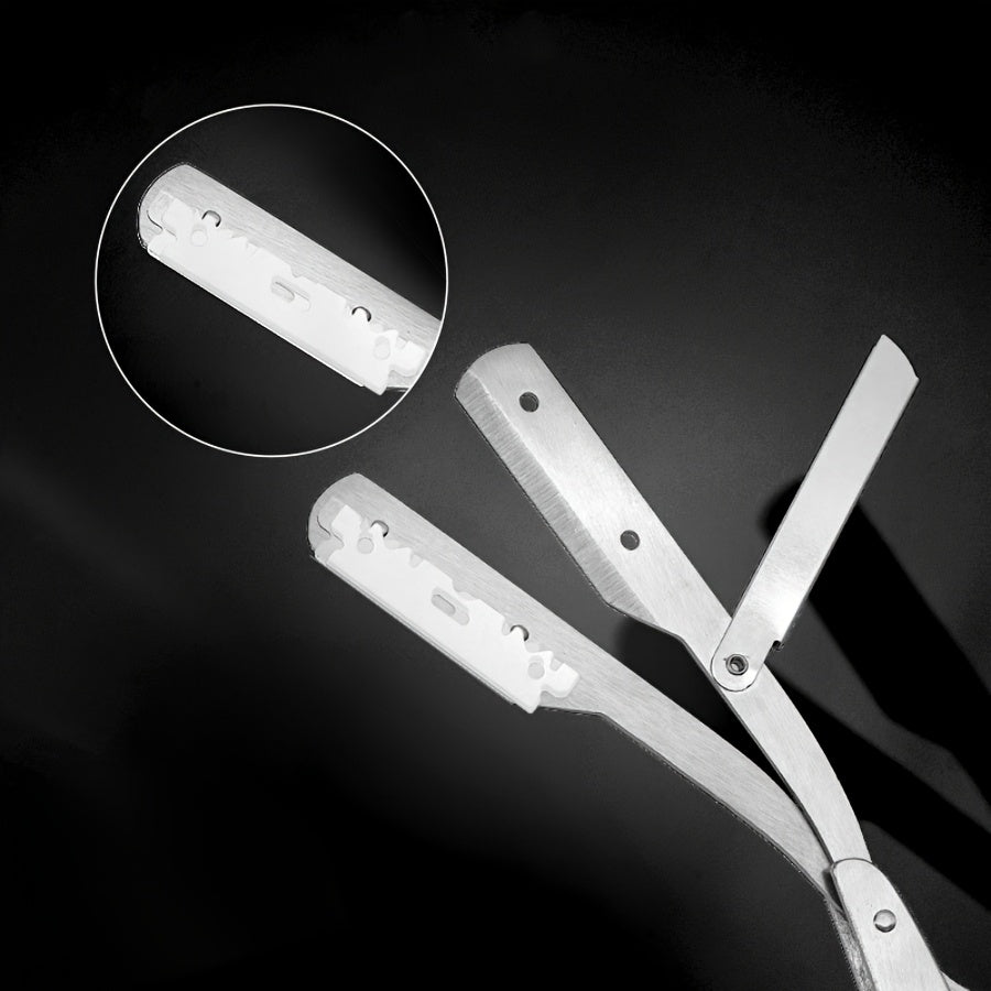 Унисекс лезвия из нержавеющей стали для складного ножа для бритья и удаления волос, 100 шт
