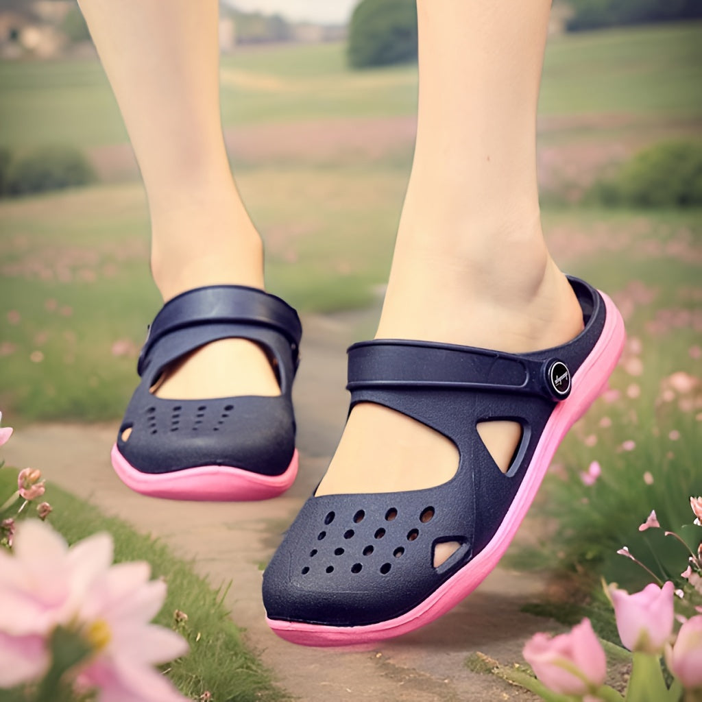 Women’s Waterproof Breathable Flat Clogs Slippers Non Slip Lightweight Durable