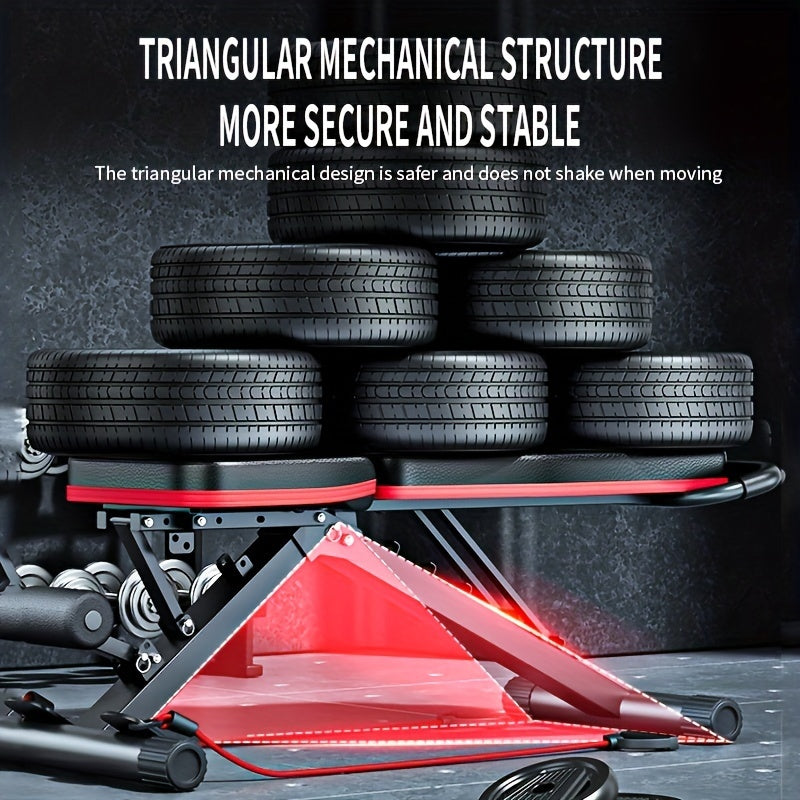 Multi-Use Dumbbell Bench 146.27 KG Capacity Home Gym Equipment Black with Cushioned Headrest