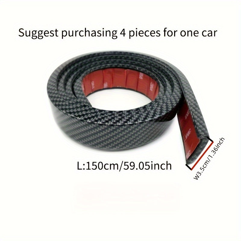 Universal Carbon Fiber Wide Body Wheel Arch Fender Extensions Anti-scratch