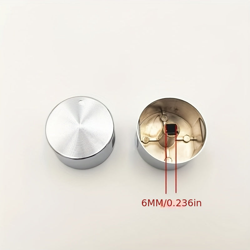 Zinc Alloy Round Kitchen Knob Gas Stove Handle with Metal Finish and Top Protectors