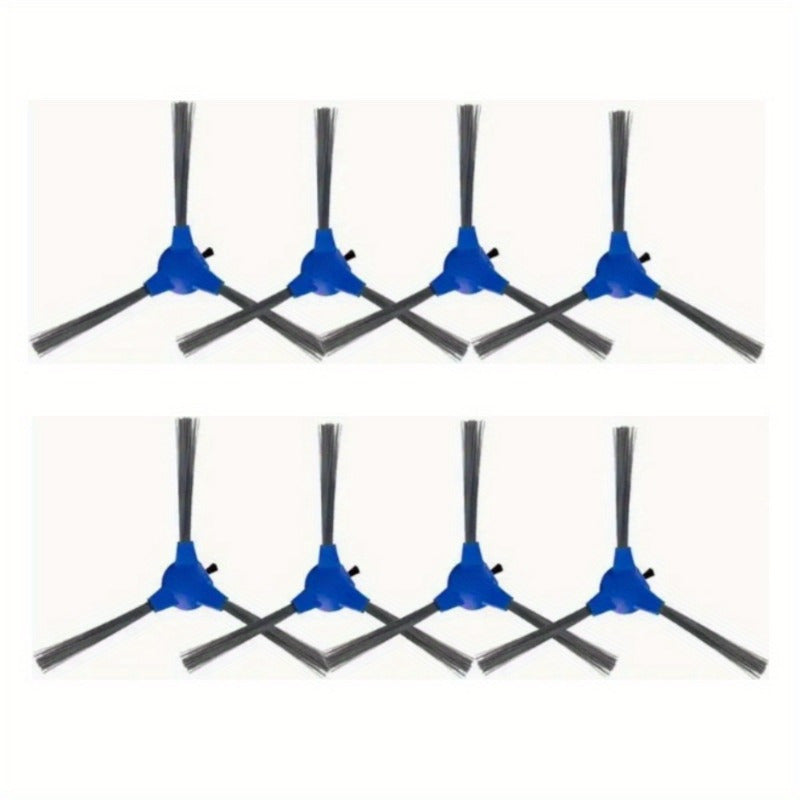 8-Piece Side Brush Replacement Kit for Robotic Vacuums Durable Plastic