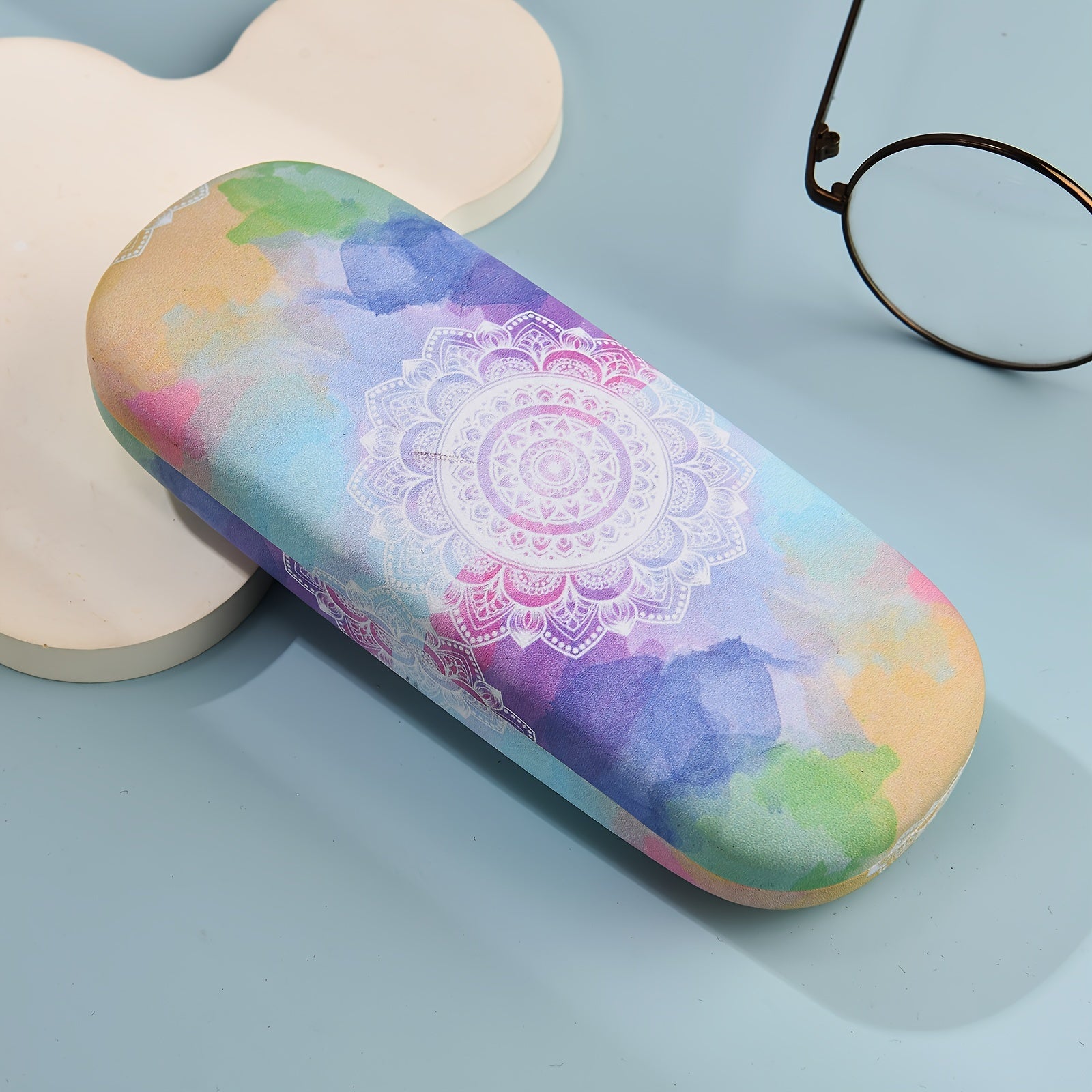 Rang-barang Sehrli Massiv Neshonasi bilan ko'zoynaklar uchun bardoshli yarim qattiq quti