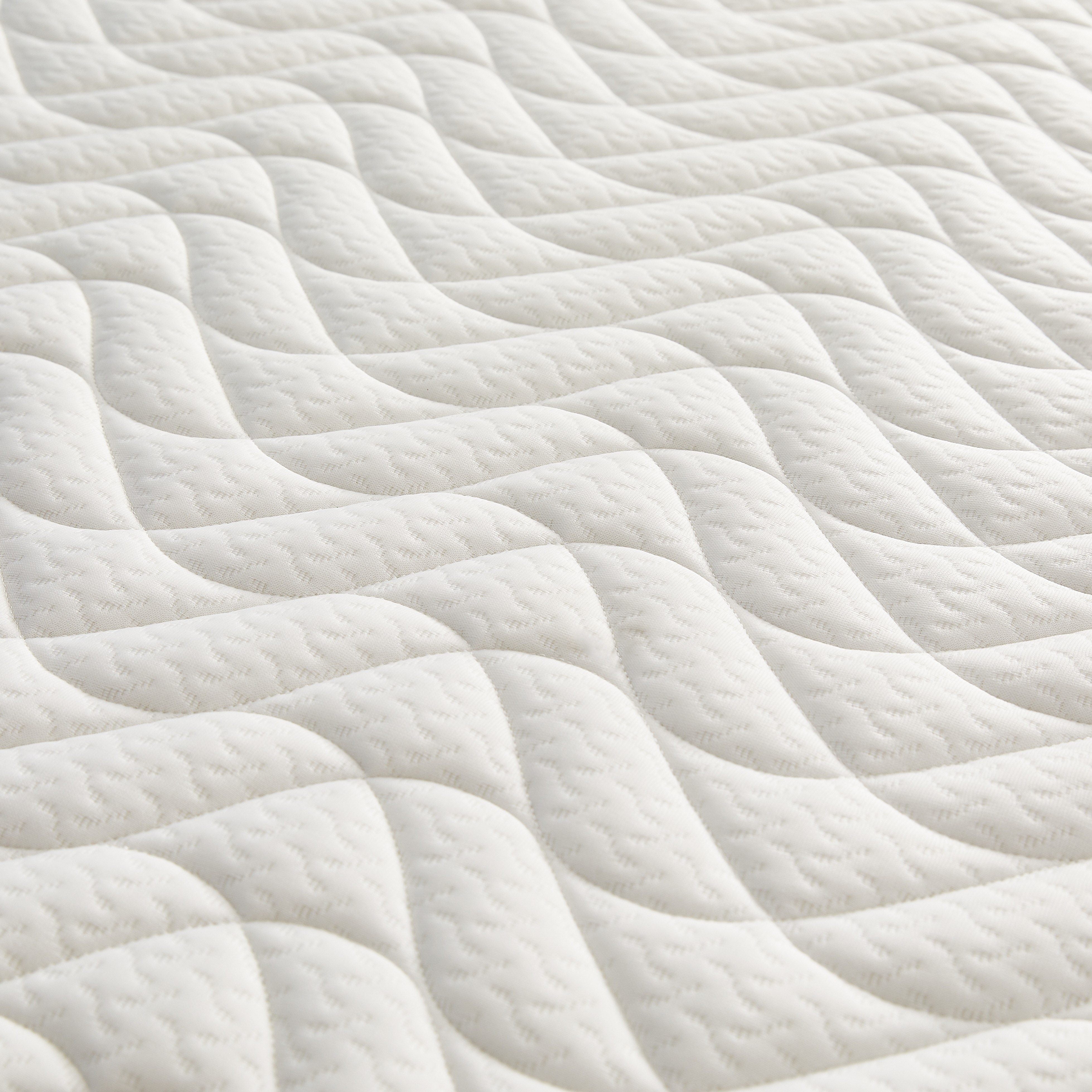 Breathable Non-Slip Mattress Pad 6-8cm Thick Polyester Woven Fabric White