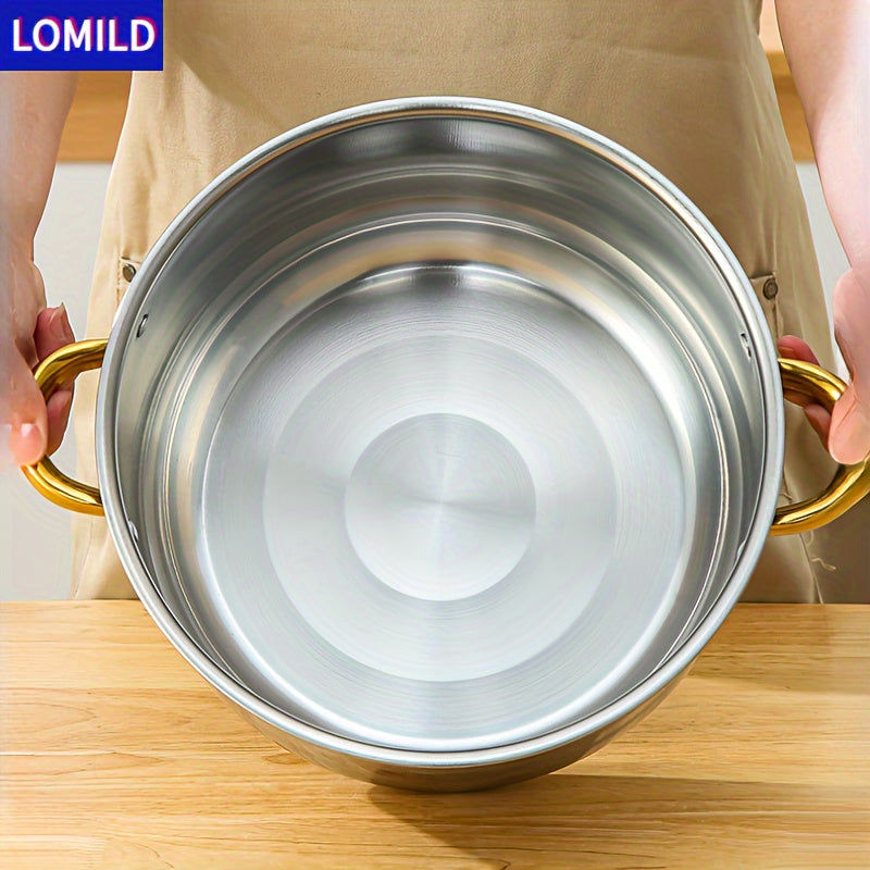 10-Donali zanglamaydigan po'latdan tayyorlangan idishlar to'plami, qozonlar va qopqog'lar bilan oshxona uchun