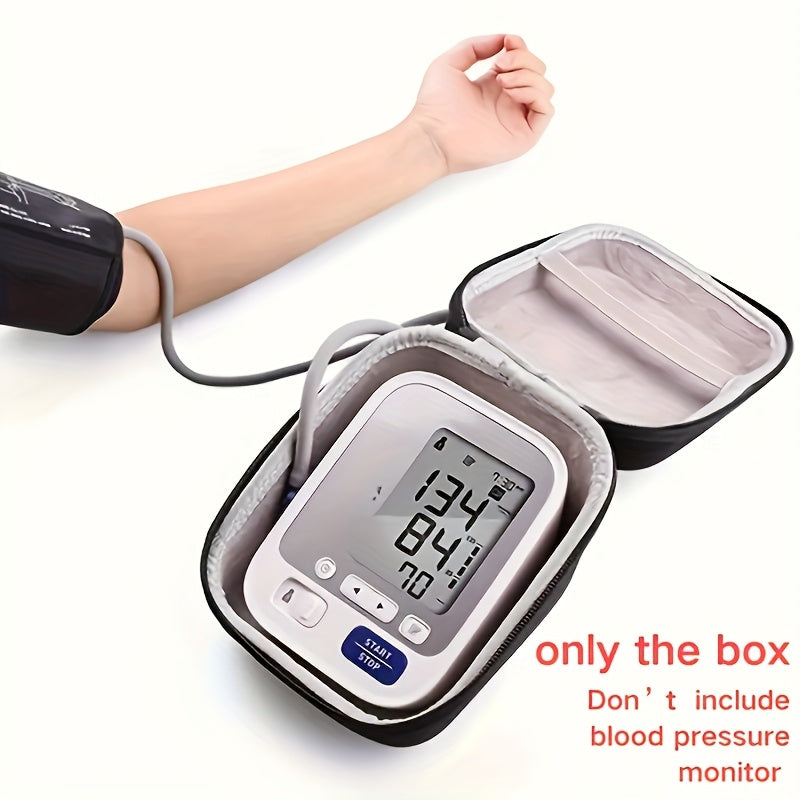 Black Fabric Hard Shell Blood Pressure Monitor Case with Handle