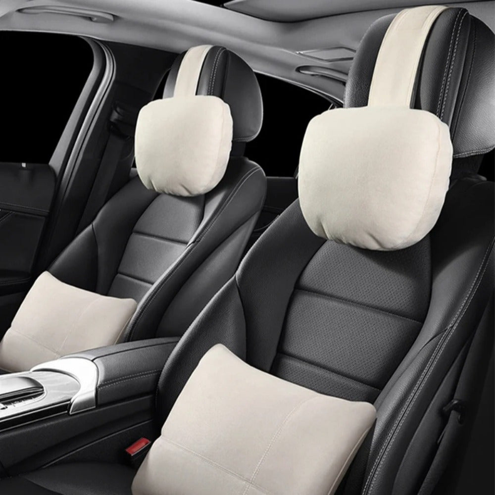 2 Pieces Car Headrest Set Luxury Neck Pillows for Driver Passenger Comfort