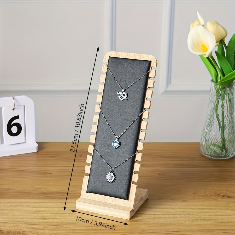 Деревянная подставка для украшений для ожерелий и кулонов с съемной подставкой